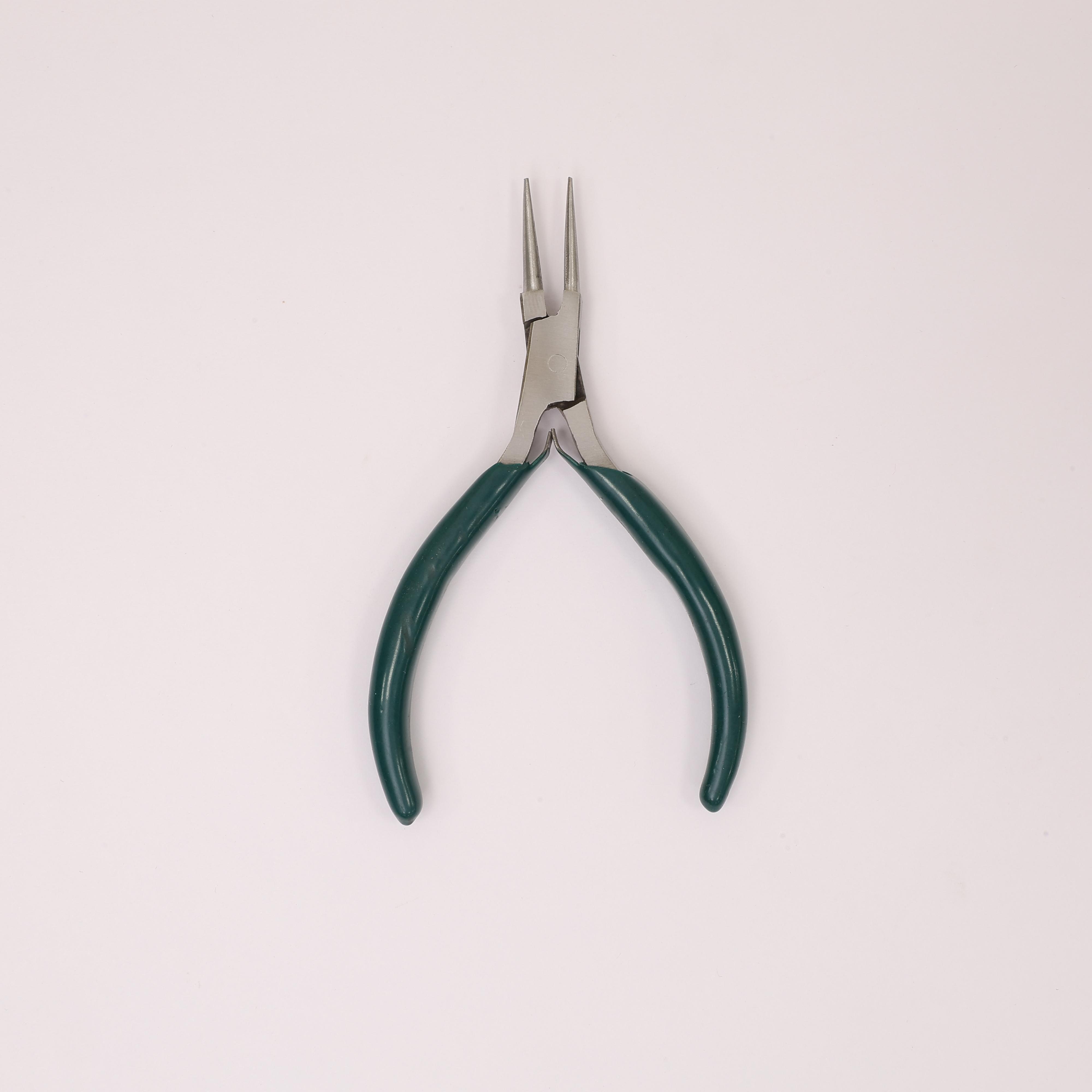 Steel Round Nose Pliers (Green) – Jewelry Tool, 1 Piece