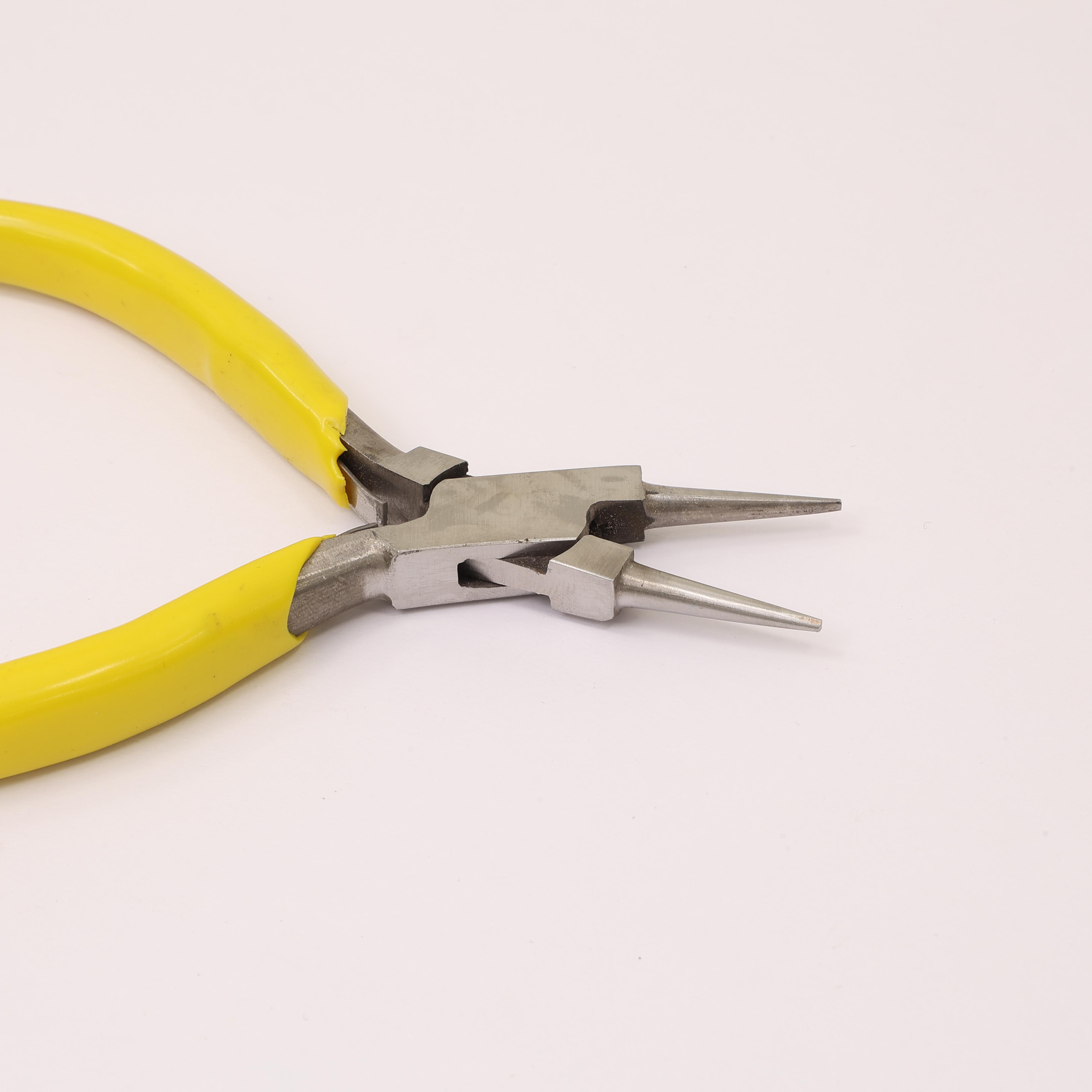 Steel Round Nose Pliers (Yellow) – Jewelry Tool, 1 Piece