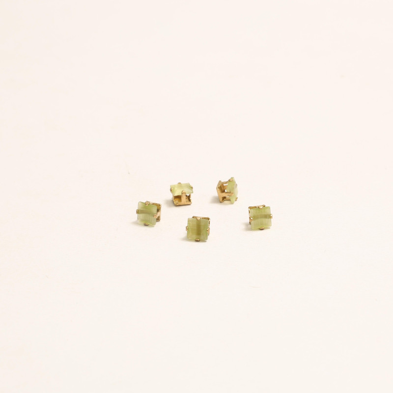 Square AD Stone Beads, 5mm