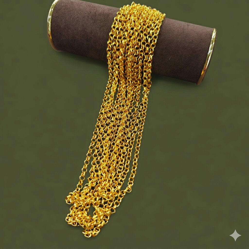 Golden Metal Chain, 5mm